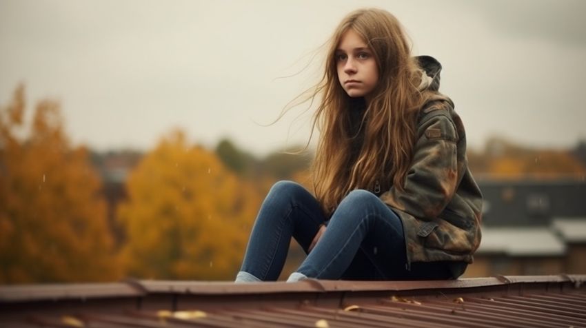 Школьница сорвалась с крыши в собственный день рождения. ФОТО СГЕНЕРИРОВАНО НЕЙРОСЕТЬЮ MIDJOURNEY.COM ПО МАТЕРИАЛАМ СТАТЬИ