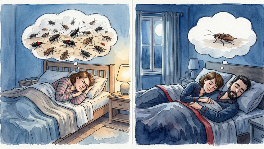 К чему снятся тараканы женщине. Фото сгенерировано нейросетью Nano Banana
