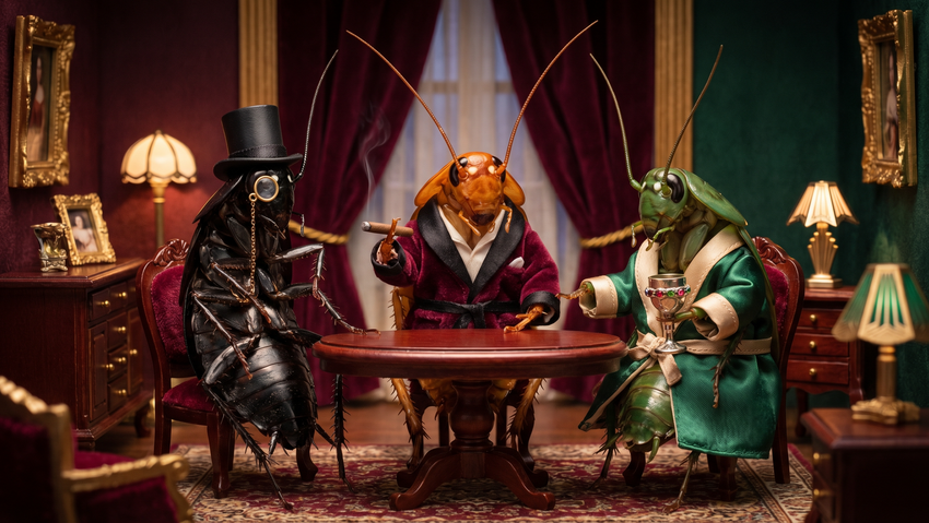 Цвет таракана во сне. Фото сгенерировано нейросетью Nano Banana