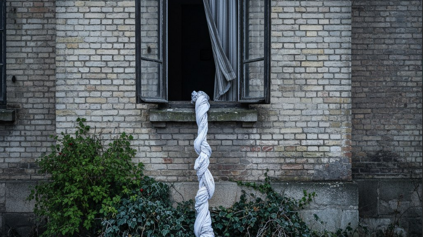 В Питере школьница сорвалась со 2 этажа и попала в реанимацию, сбегая к любимому. Фото сгенерировано нейросетью Perplexity по материалам статьи.