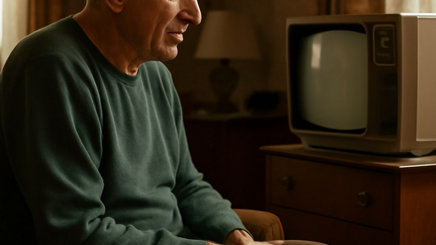 В Питере пенсионер надоел соседке громким шумом и она натравила на него пристава. Фото сгенерировано нейросетью Perplexity по материалам статьи.