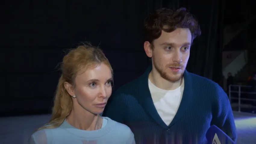 Татьяна Тотьмянина и Федор Федотов в 10 сезоне «Ледникового периода». Фото: кадр из шоу