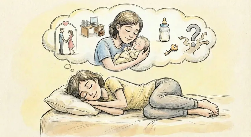 К чему снится младенец. Коллаж: Гавришева Анна, фото сгенерировано нейросетью Nano Banana