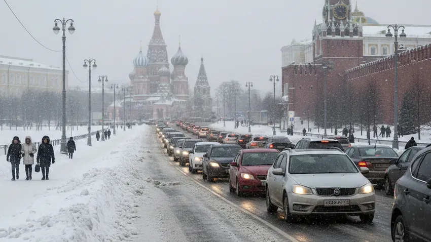 В Москве в феврале будет морозная погода. Фото сгенерировано нейросетью Nano Banana