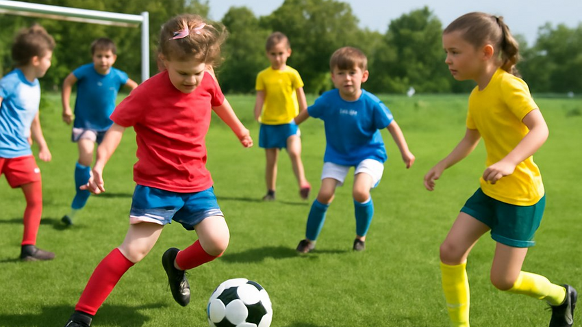 В Британии ученые заявили, что искусственная трава на полях вызывает рак у детей. Фото сгенерировано нейросетью Perplexity по материалам статьи.