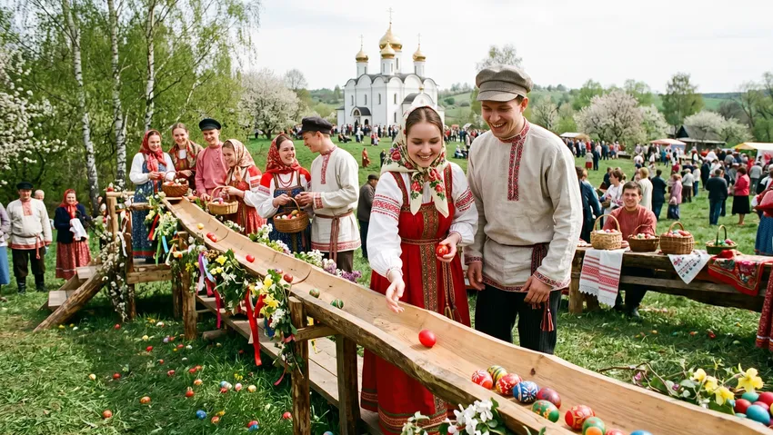 Традиции Красной горки: что принято делать в Антипасху. Фото сгенерировано нейросетью Nano Banana