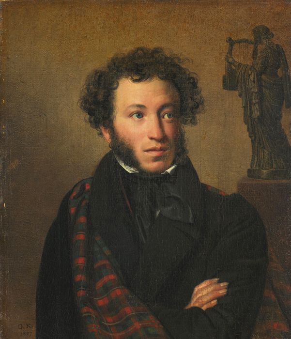  А. С. Пушкин. Портрет. Худ. О. А. Кипренский, 1827 год