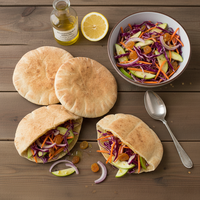 Пита с хрустящими овощами. Фото сгенерировано нейросетью Nano Banana