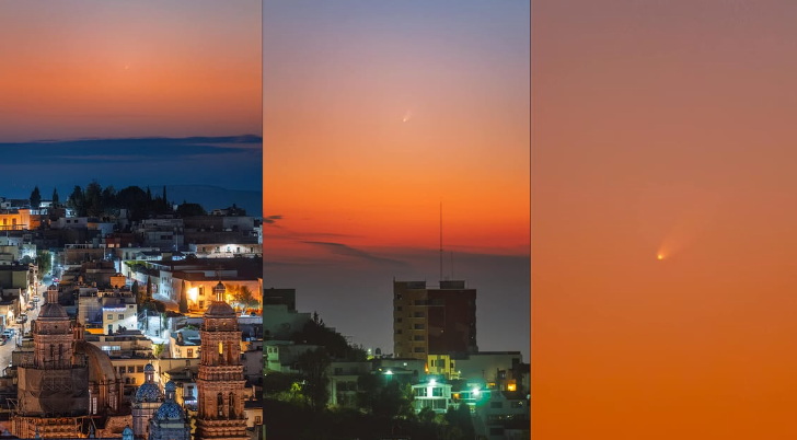 Летящую комету можно наблюдать при хорошей погоде. ФОТО: соцсети