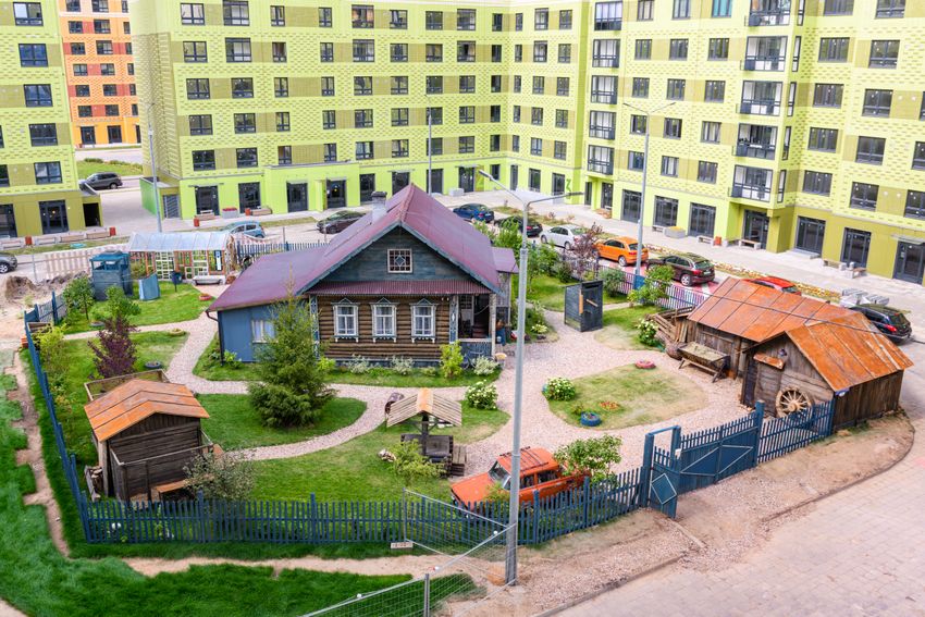 Жилой комплекс в Люберцах превратился в съемочную площадку. Фото предоставлены пресс-службой СТС