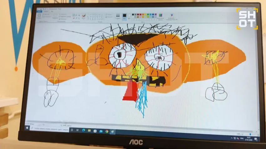 В Башкирии учитель связал ученика и отлупил ремнем за похабный рисунок Чебурашки. Фото: t.me/shot_shot