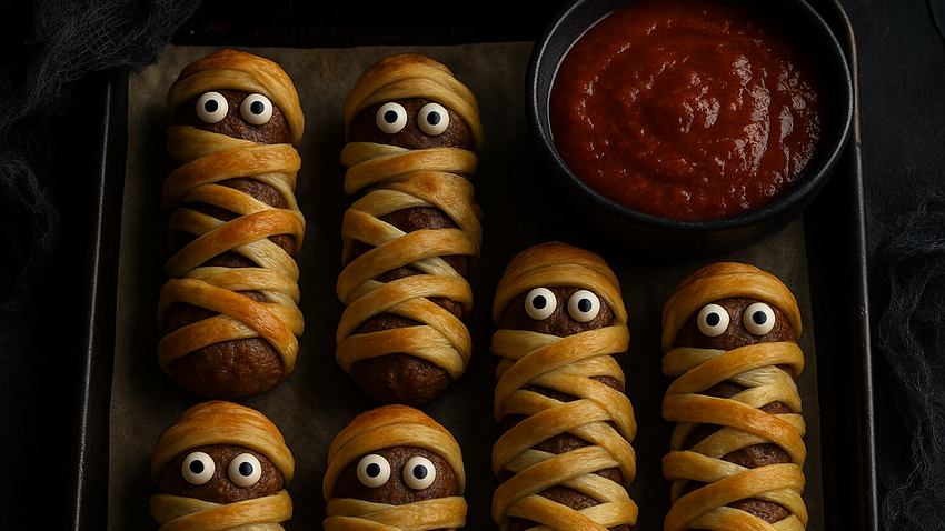 Фрикадельки-мумии. Фото сгенерировано нейросетью GPT-Image