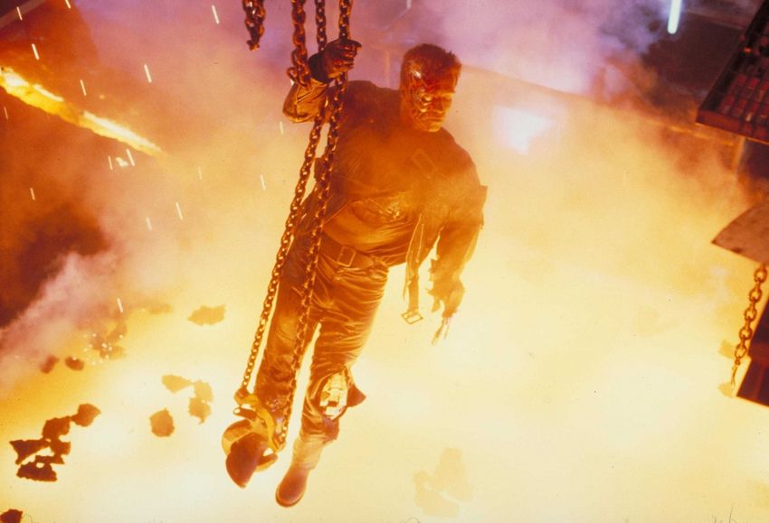 Кадр из фильма "Терминатор: Судный день", 1991, реж. Джеймс Кэмерон