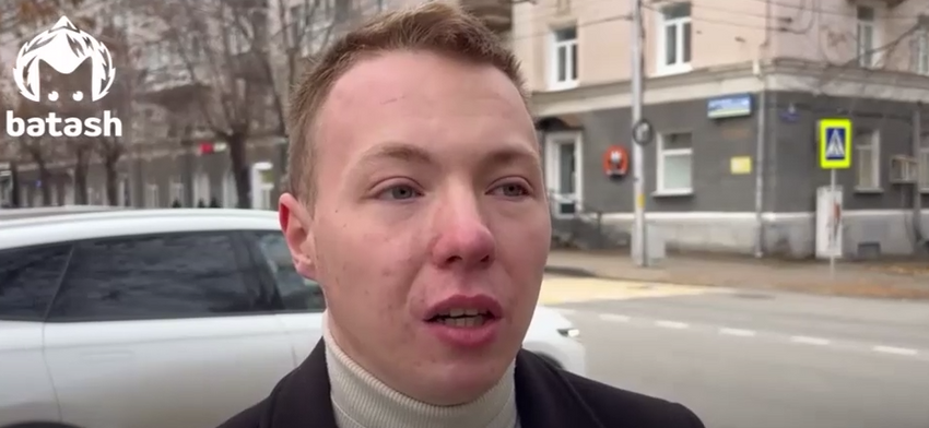 Александр, которого избил замдиректора транспортного управления. Фото: t.me/mash_batash
