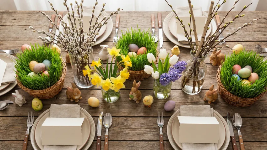 Как украсить пасхальный стол. Фото сгенерировано нейросетью Nano Banana