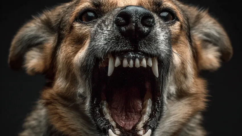 Обычное агрессивная собака во сне является предупреждением. Фото сгенерировано нейросетью Midjourney