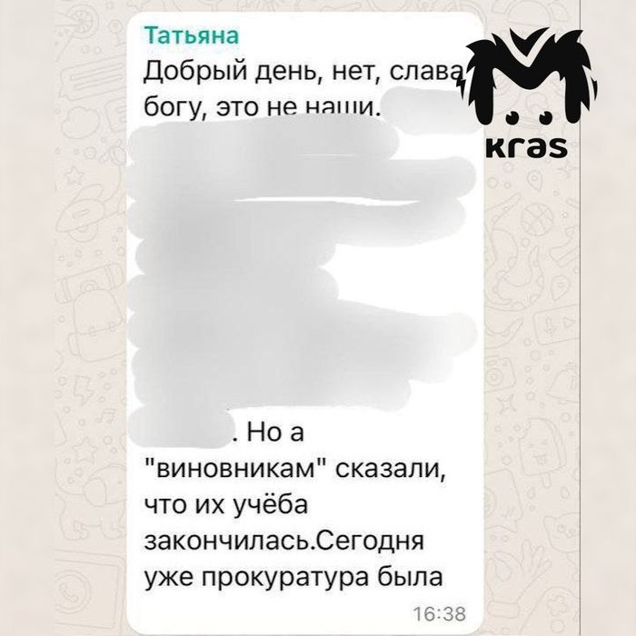 Переписка из родительского чата. Фото: @t.me/kras_mash