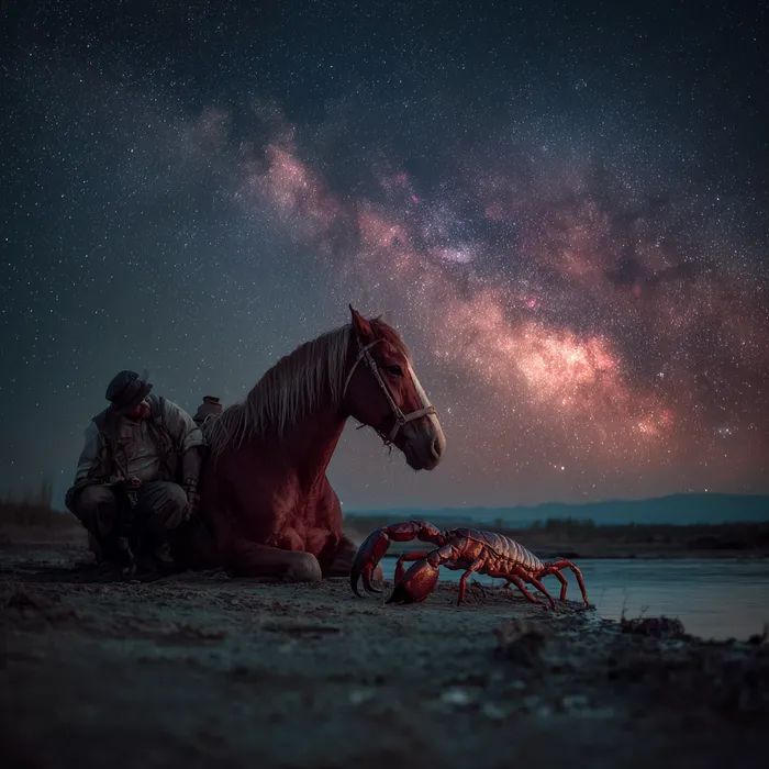 Скорпионам в 2026 году лучше сосредоточиться на здоровье. Фото сгенерировано нейросетью Midjourney