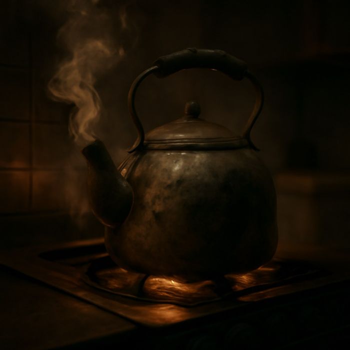 В Калининградской области жена из ревности сожгла лицо мужу, облив его кипятком. Фото сгенерировано нейросетью Perplexity по материалам статьи.