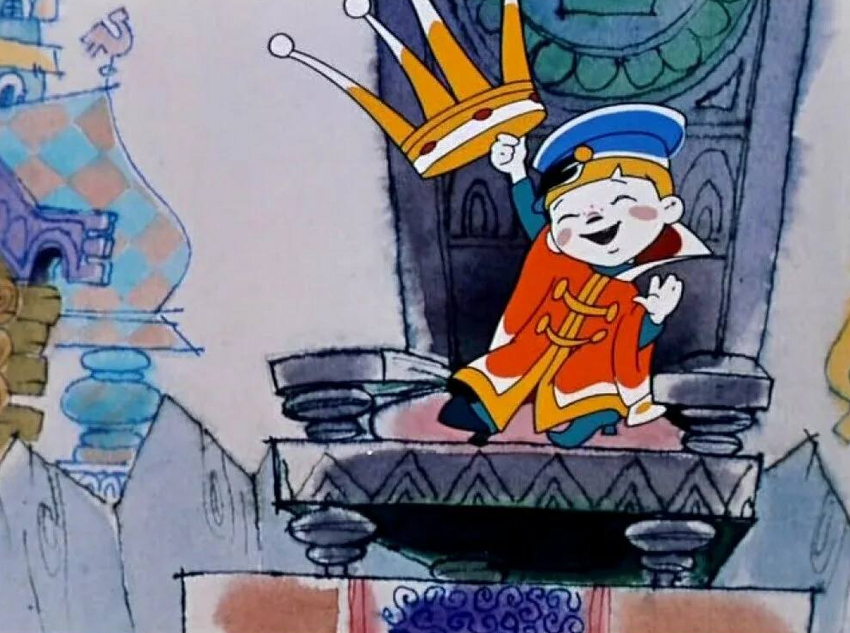 Кадр из мультфильма «Вовка в Тридевятом царстве», 1985 год, реж. Борис Степанцев. 