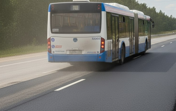 В Хабаровске автобус протащил по дороге школьницу, зажатую дверьми. Фото сгенерировано нейросетью Perplexity по материалам статьи.