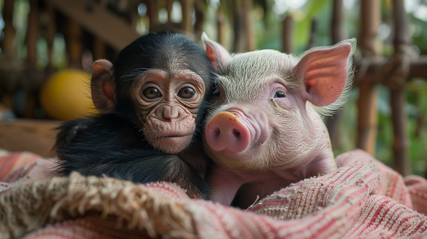 Обезьяна с почкой генно-модифицированной свиньи умерла спустя 758 дней - это стало самым продолжительным сроком жизни после нескольких экспериментов. ФОТО СГЕНЕРИРОВАНО НЕЙРОСЕТЬЮ MIDJOURNEY.COM ПО МАТЕРИАЛАМ СТАТЬИ