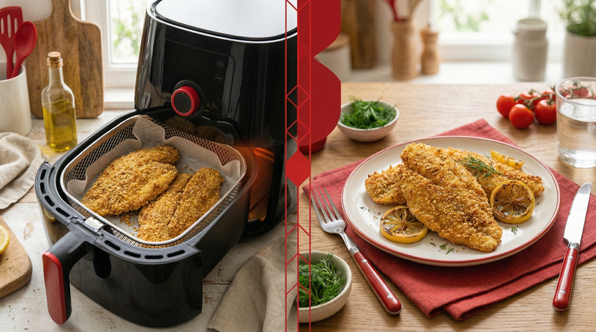 Тилапия в панировке из сухарей. Фото сгенерировано нейросетью Nano Banana