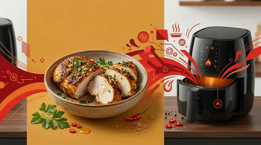 Куриная грудка с паприкой и чесноком. Фото сгенерировано нейросетью Nano Banana