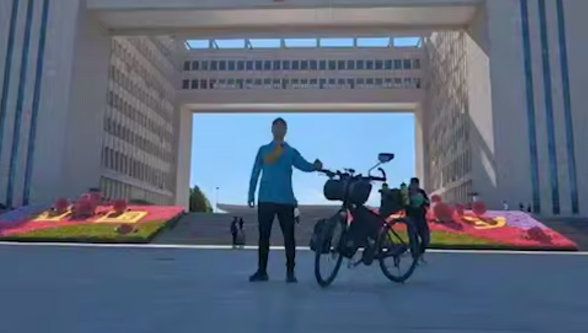 Мужчина проехал на велосипеде из Казани до Китая всего за 38 дней. Фото: t.me/mash_iptash