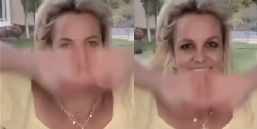Тот момент, когда Бритни "слетела маска". Фото: Инстаграм (запрещён в РФ) / @britneyspears
