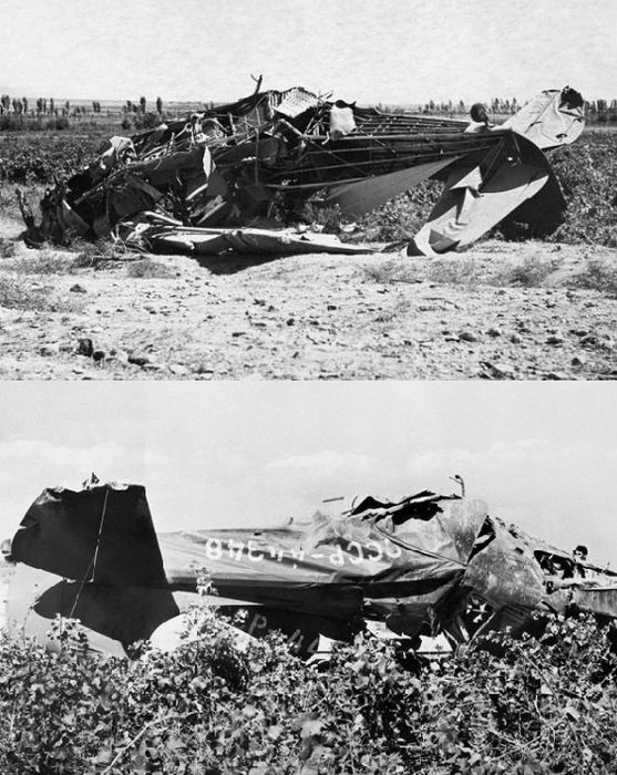 Обломки того самого самолета. Фото: ru.wikipedia.org