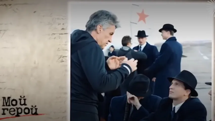 Алексей Пиманов на съемочной площадке. Фото: кадр из передачи «Мой герой»