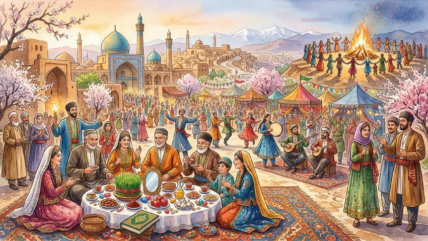 Весеннее равноденствие в других странах мира. Фото сгенерировано нейросетью Nano Banana