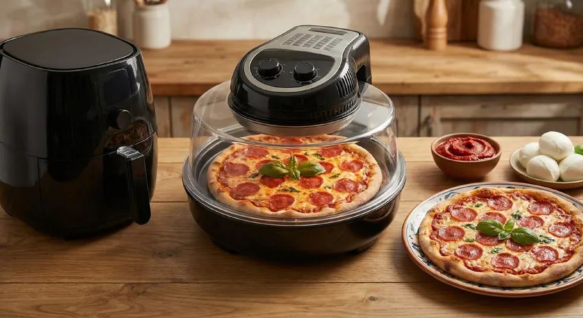 Пицца в аэрогриле. Фото сгенерировано нейросетью Nano Banana