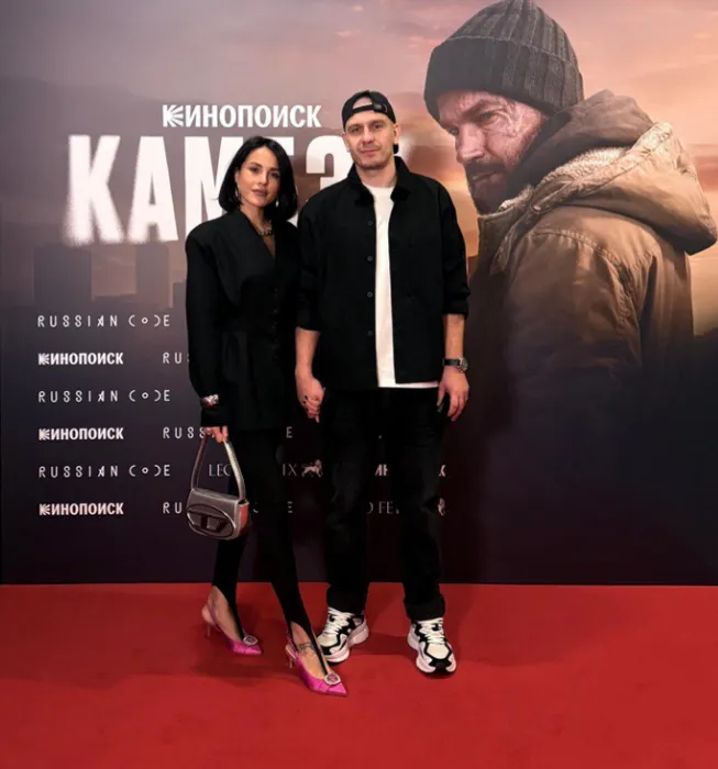 Динар Гарипов с супругой Викторией на премьере сериала «Камбэк». ФОТО: личный архив