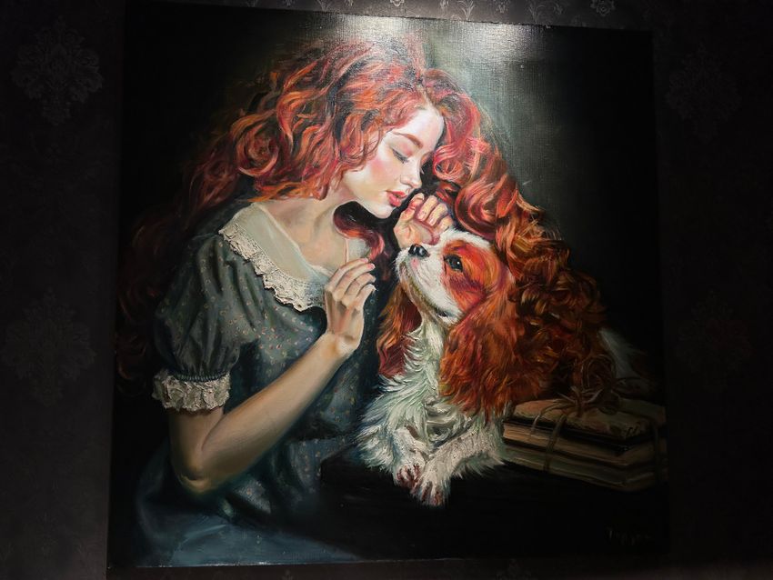 На этом полотне маленький эпизод из семейной жизни. ФОТО: Лина Андр