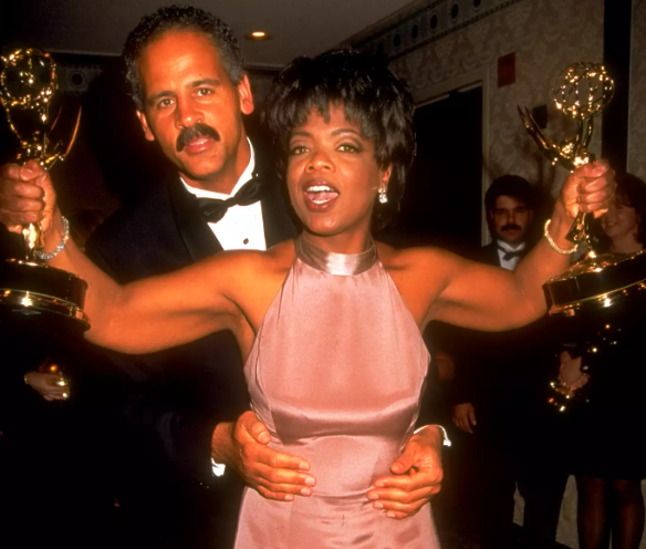 Со Стедманом Грэхэмом на церемонии вручения премии Daytime Emmy Awards , 1995 год. Фото: people.com