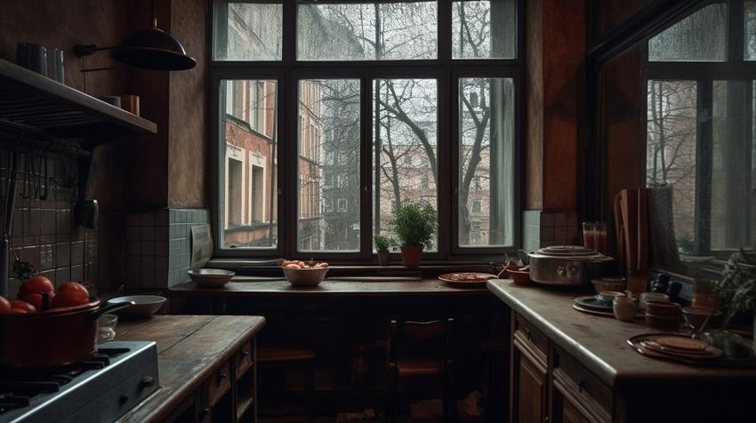 В Калининграде 7-летняя девочка выпала из окна 5-го этажа на кухне, пока отчим готовил еду. Фото сгенерировано нейросетью midjourney.com по материалам статьи