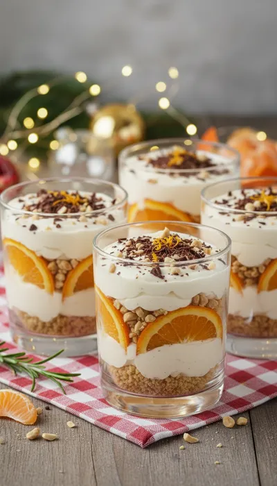 Новогоднее угощение с апельсином и сливочным сыром. Фото сгенерировано нейросетью Nano Banana