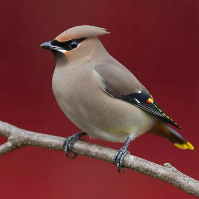 Свиристель. Фото сгенерировано нейросетью Nano Banana