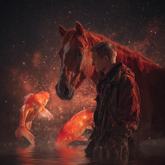 Рыбам в 2026 году нужно сместить фокус на финансы и самооценку. Фото сгенерировано нейросетью Midjourney