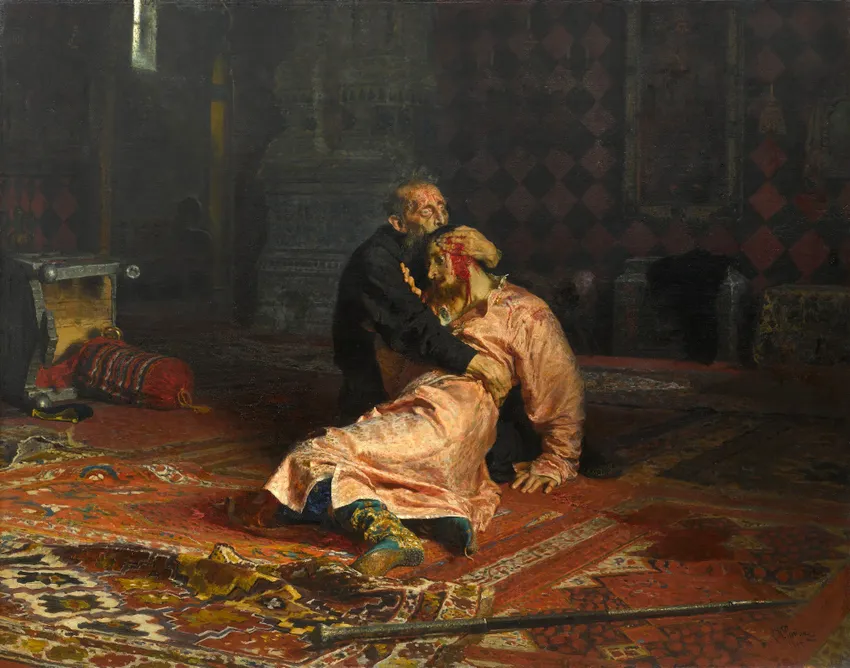 "Иван Грозный и сын его Иван 16 ноября 1581 года", 1883-1885, Илья Репин