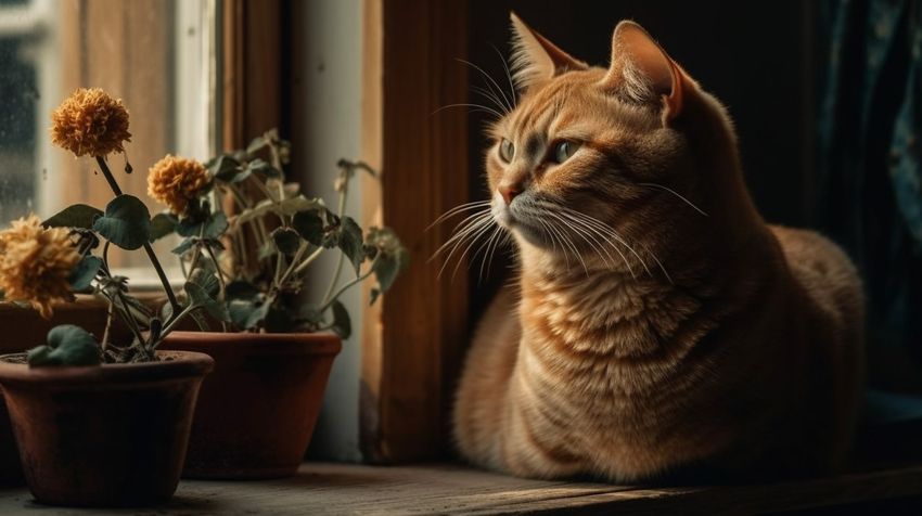 Кошки живут в мире запахов. Фото сгенерировано нейросетью midjourney.com по мотивам публикации