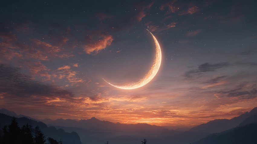 21 октября 2025 года ожидается новолуние в Весах. Фото сгенерировано нейросетью Midjourney