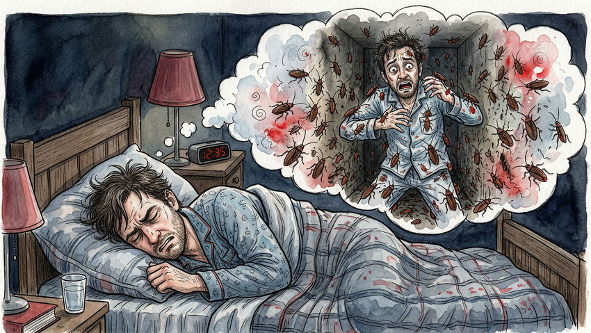 К чему снятся тараканы мужчине. Фото сгенерировано нейросетью Nano Banana