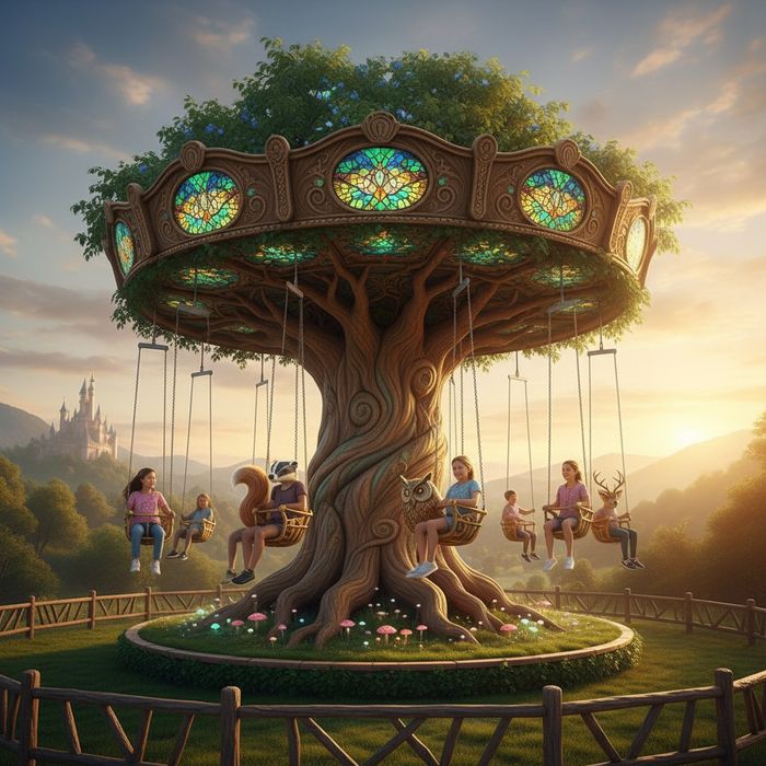 В Улан-Удэ карусель сломалась и рухнула на голову шестилетней малышки. Фото сгенерировано нейросетью Perplexity по материалам статьи.