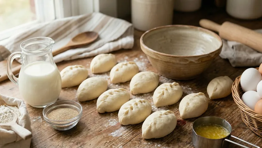 Дрожжевое тесто для пирожков. Фото сгенерировано нейросетью Nano Banana