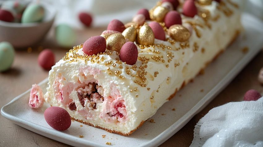 Меренговый рулет удивит вас вкусом и видом. Фото сгенерировано нейросетью midjourney.com по мотивам публикации