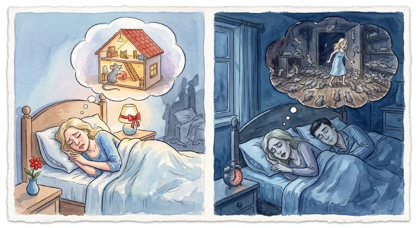 К чему снятся мыши женщине. Фото сгенерировано нейросетью Nano Banana