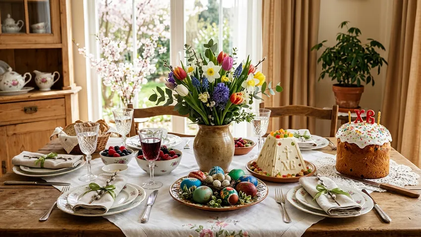 Традиции Пасхи. Фото сгенерировано нейросетью Nano Banana